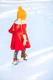 Frill sleeve twirl dress in spicy red