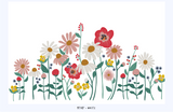 Flower Garden removable wallpaper mural - white