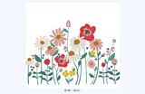 Flower Garden removable wallpaper mural - white