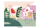 Summer clouds removable wallpaper mural
