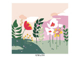 Summer clouds removable wallpaper mural