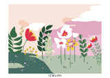 Summer clouds removable wallpaper mural