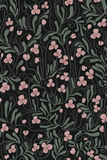 Sweet peas wallpaper - Blush pink on black