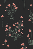 Sweet peas Vintage wallpaper - Peach