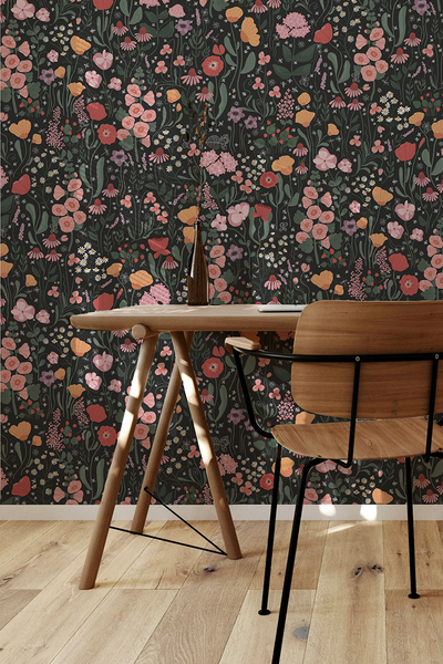 Le Jardin "The Garden" wallpaper - Black