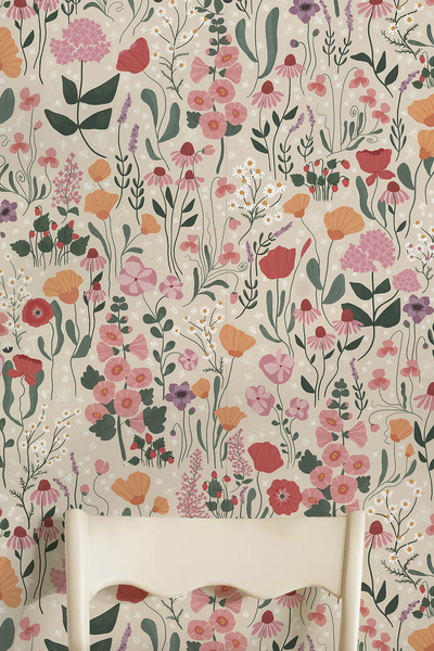 Le Jardin "The Garden" wallpaper - Sand