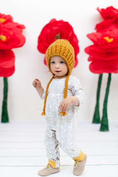 Romper in frosted leaves