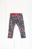 Reversible leggings in fox floral/spicy red