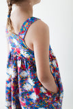 Jumper dress in Scandinavian floral