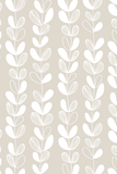 Frosted leaves removable wallpaper - grey