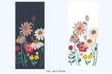 Flower Garden removable wallpaper mural - navy
