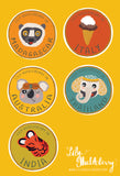 Sticker Pack - Lily Huckleberry Around the World (5 sheets)