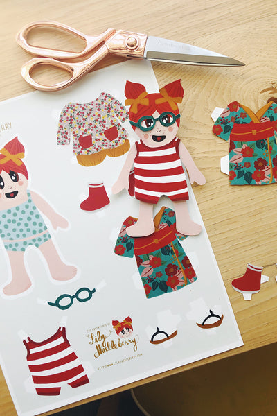 FREE Lily Huckleberry paper doll - instant download